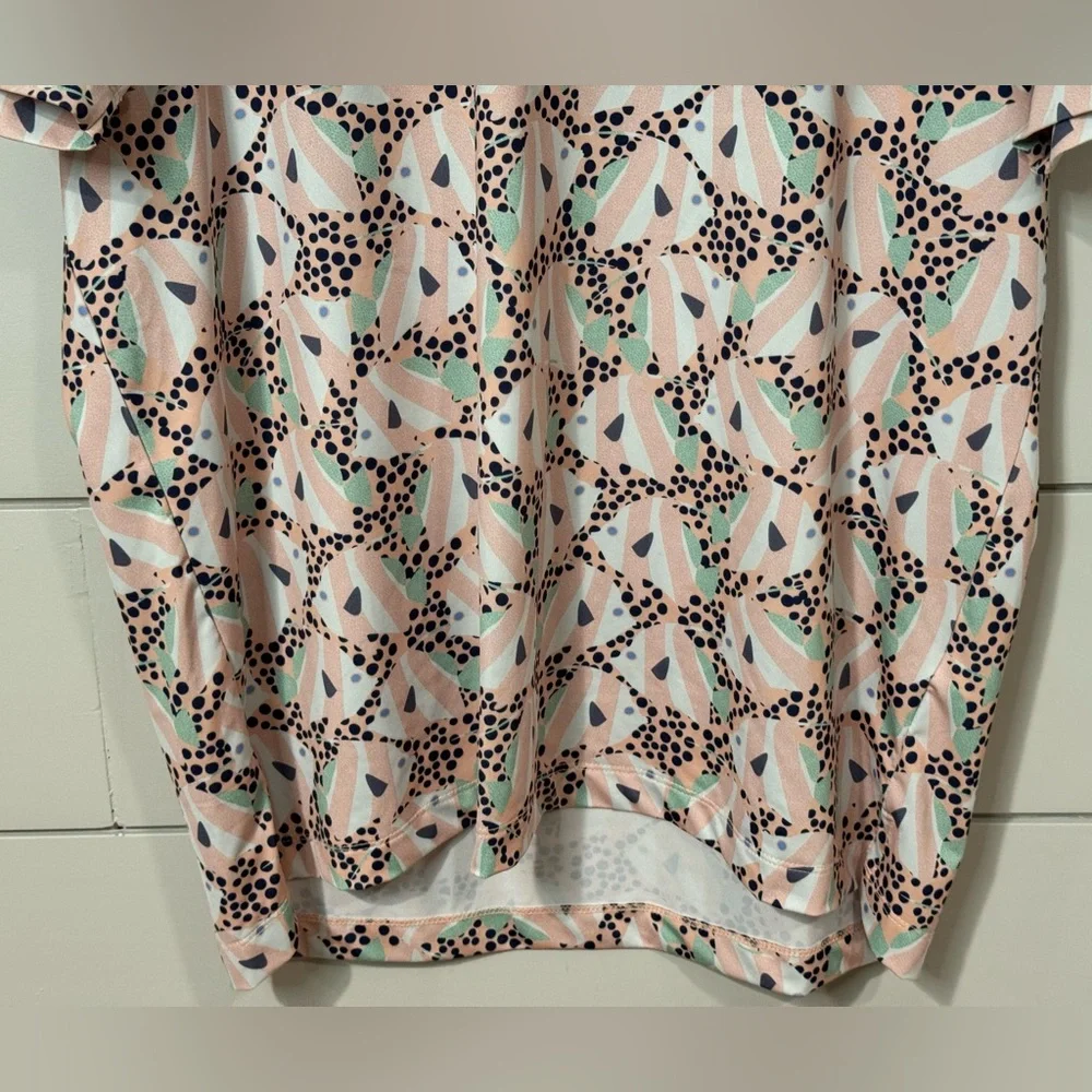 Bad Birdie Ocean 72 Men's Short Sleeve Golf Polo Shirt Fish Pattern Size L - Picture 4 of 9